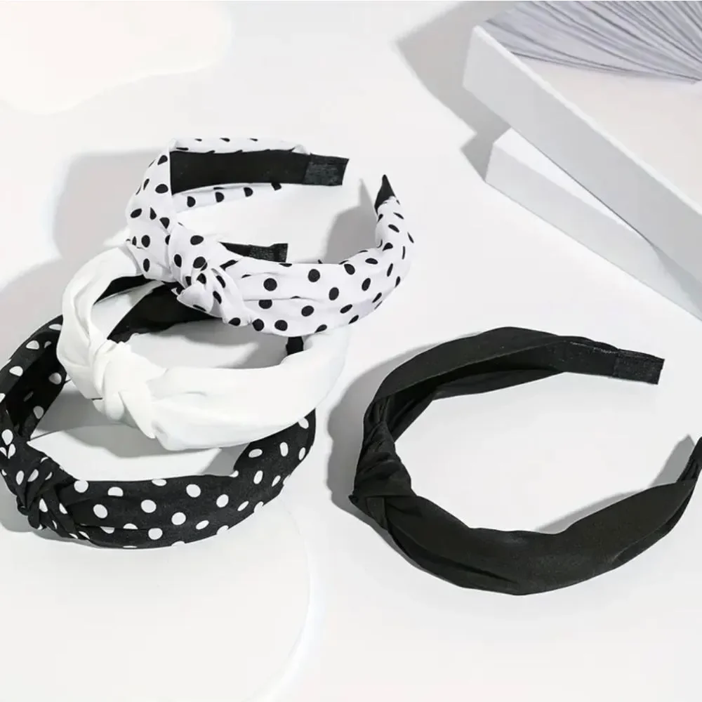 Black & White Knotted Headbands
